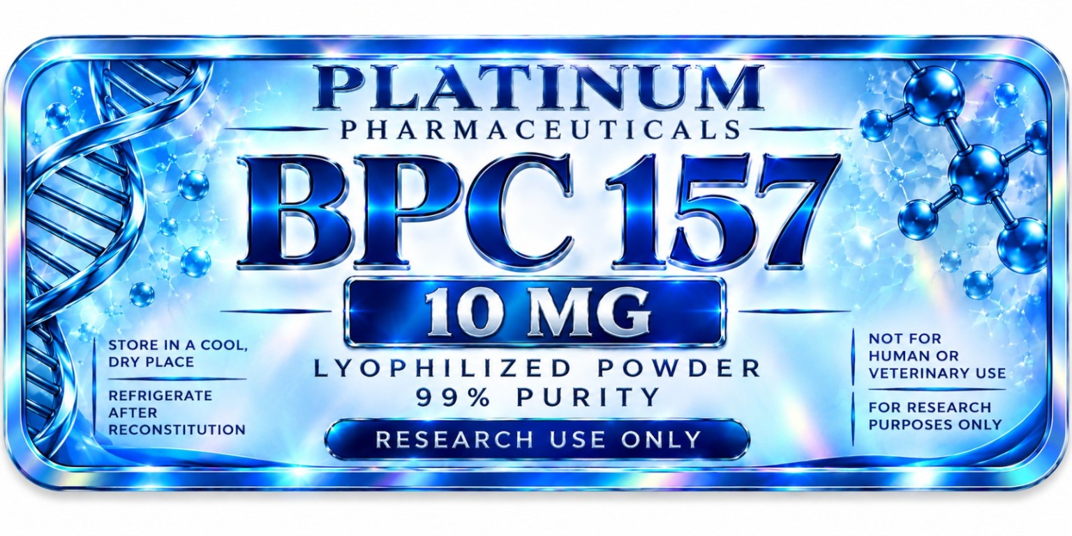 Platinum Pharmaceuticals BPC 157 10 mg label